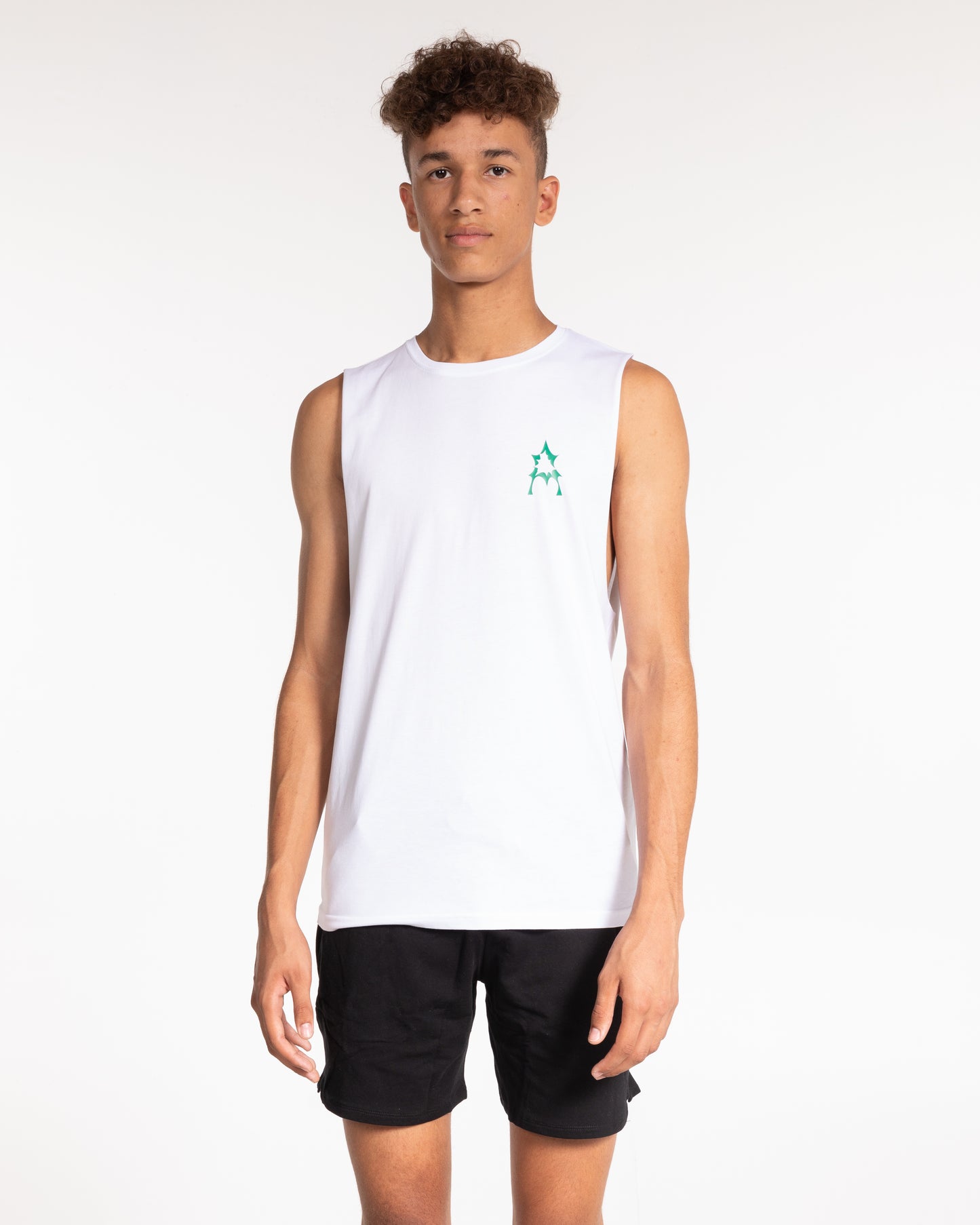The Core Muscle Tank - White
