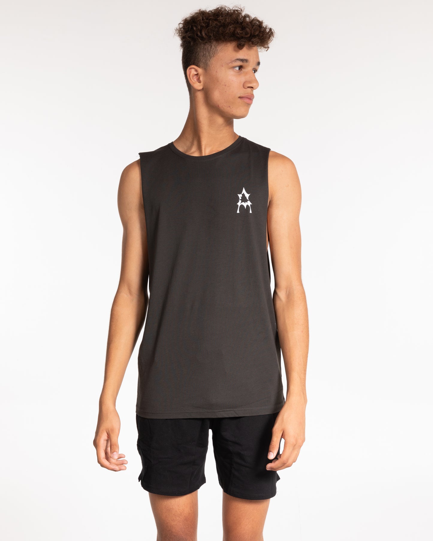 The Core Muscle Tank - Charcoal